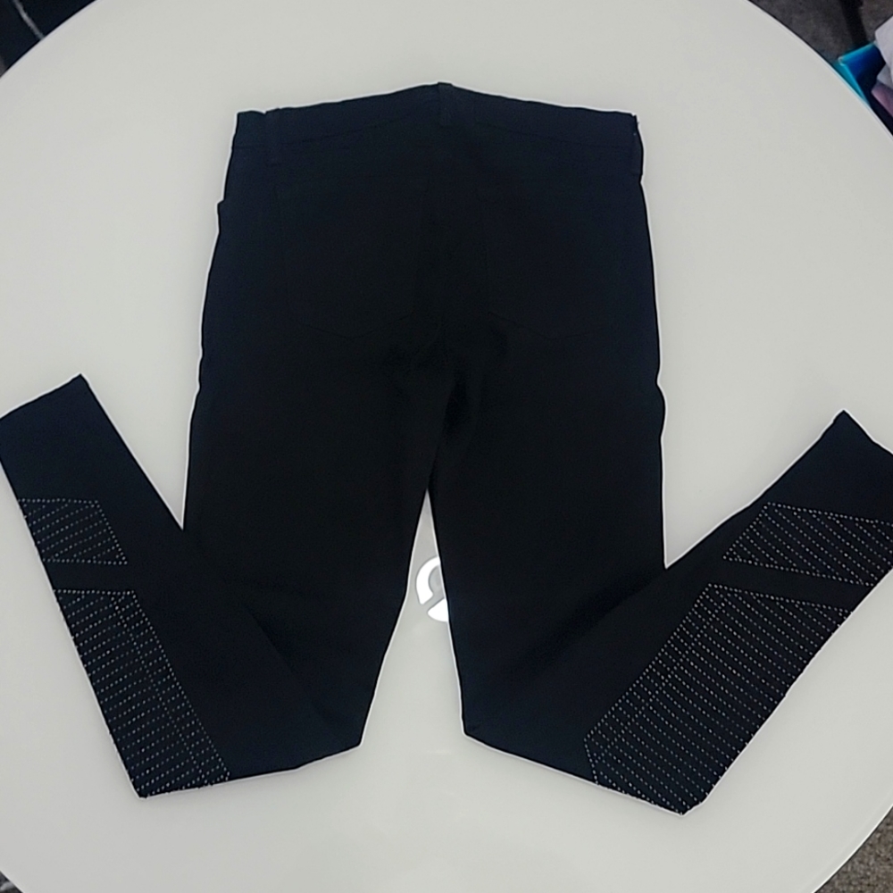 J Brand black jeans with accents